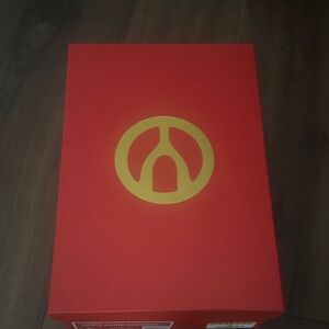 Red Storage Box with Gold Logo